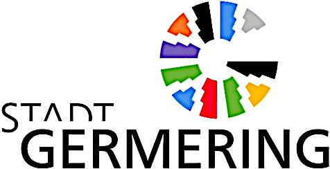 Logo Stadf Germering farbige Rosette aus Puzzleteilen